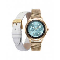 PACK RELOJ SMART ACERO IP DORADO BRAZALETE Y CORRE