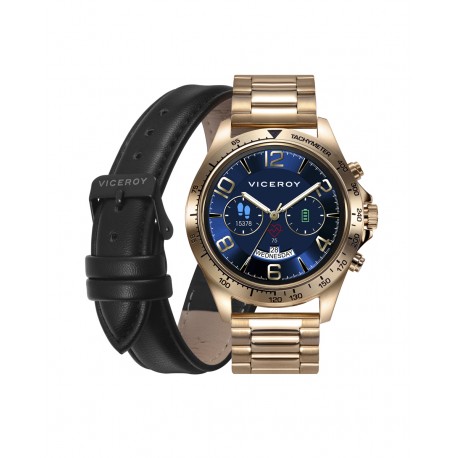 PACK RELOJ SMART ACERO IP DORADO BRAZALETE Y CORRE