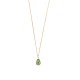 COLLAR PLATA CHAPADO DORADO AGUACATE  ESMALTE