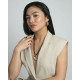 COLLAR ACERO IP PIEL NEGRA SRA FASHION