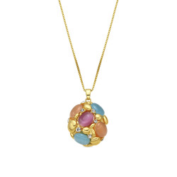 SGNU080744 - Collar Shyal acabado oro 18k