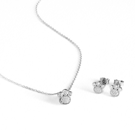 SETWEB34 - Set Pendientes y Collar Lealtad Plata Ley 925