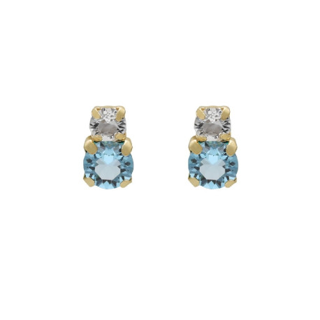 PENDIENTES AGUAMARINE JASMINE ORO