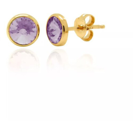 PENDIENTES BASIC VIOLET PLATA
