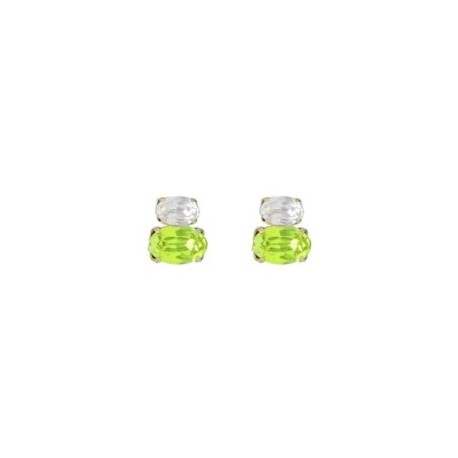 PENDIENTES TU Y YO OVAL CYTRUS GREEN ORO