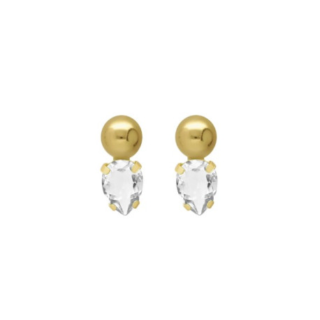 PENDIENTES TU Y YO OVAL CYTRUS GREEN ORO