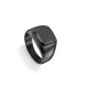 ANILLO ACERO IP NEGRO PIEDRA NAT SR FASHION