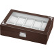 CAJA 10 RELOJES MADERA 35X20X8