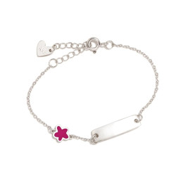 PULSERA FLOR FUCSIA Y CHAPANEW