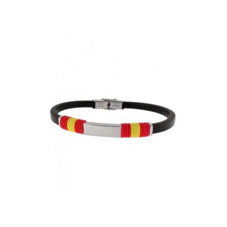 PULSERA ACERO Y PIEL