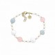 PULSERA MILOS, JADE AQUA, CUARZO ROSA Y PERLA