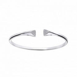 BRAZALETE TUBO GAS LISO PAVE TRIANGULO