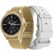 PACK RELOJ SMART ACERO IP DORADO BRAZALETE Y CORRE